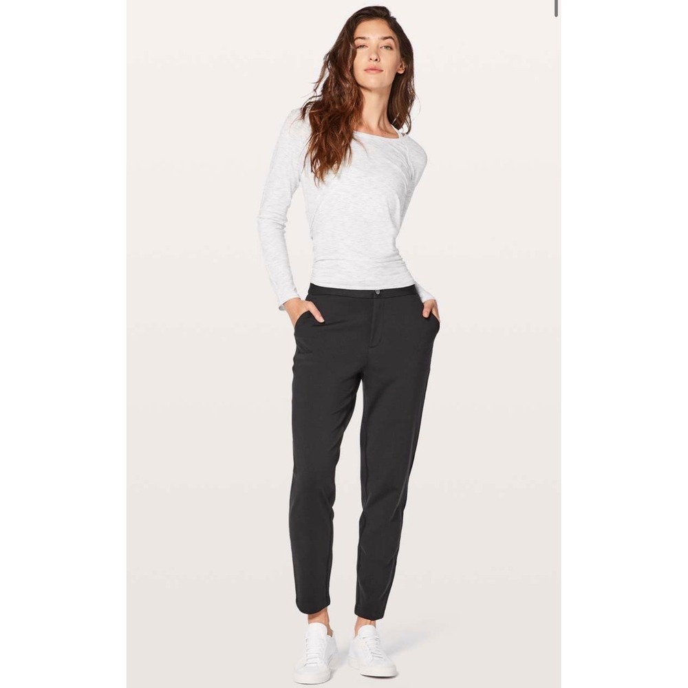 Lululemon City Trek Trouser II Womens Size 6 Black Tapered Tech Pant 28" Inseam